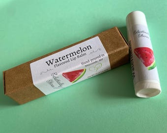 Watermelon Flavored Lip Balm, Fruity Summer Scent