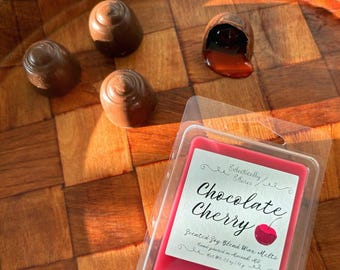Chocolate Cherry Scented Hand-Poured Soy Wax Melts, Fruity, Valentine’s Day, Sweet, Home Fragrance
