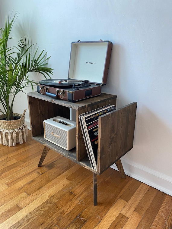 Mueble Mesa Para Tocadiscos O Bandeja De Vinilos August - $ 49.700