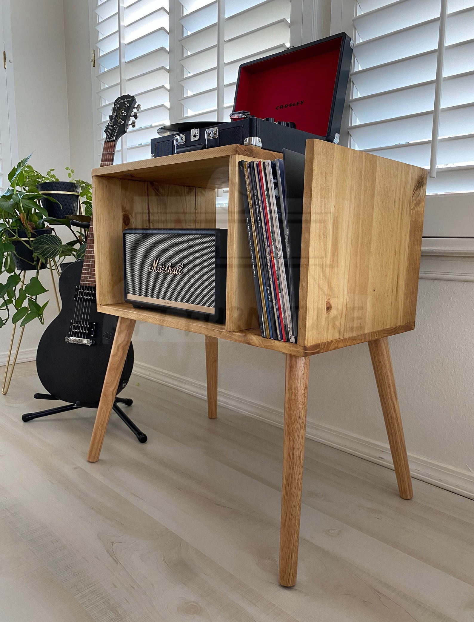 Table for Record Player Stand MCM Mid Century Modern Etsy