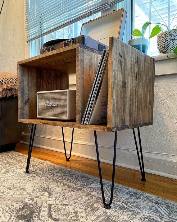 Mesa para tocadiscos Stand Cabinet MCM Mid Century Modern con patas de  horquilla -  México