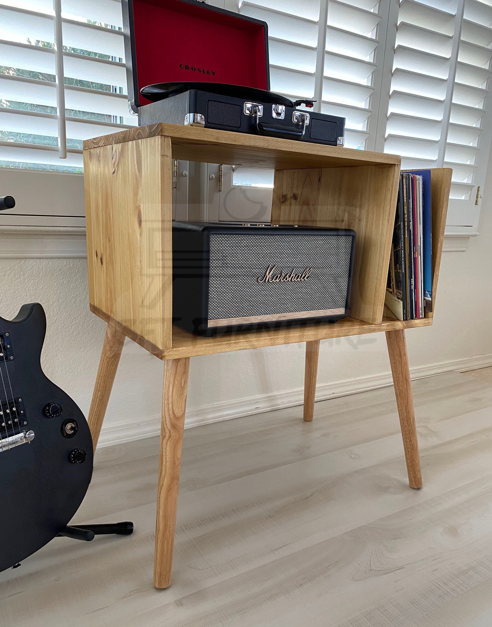 Table for Record Player Stand MCM Mid Century Modern Etsy
