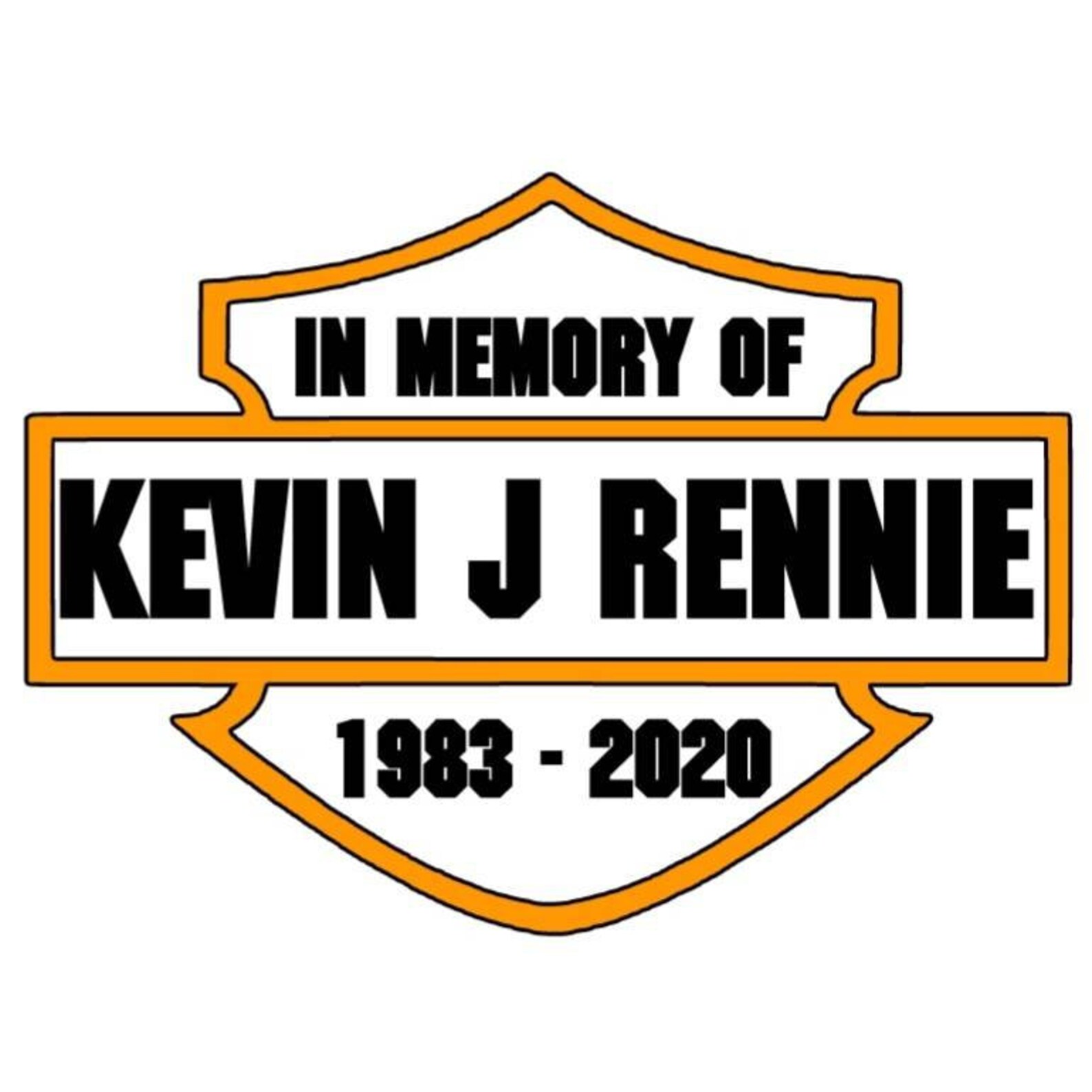 Harley Davidson Memorial Car Decal Etsy