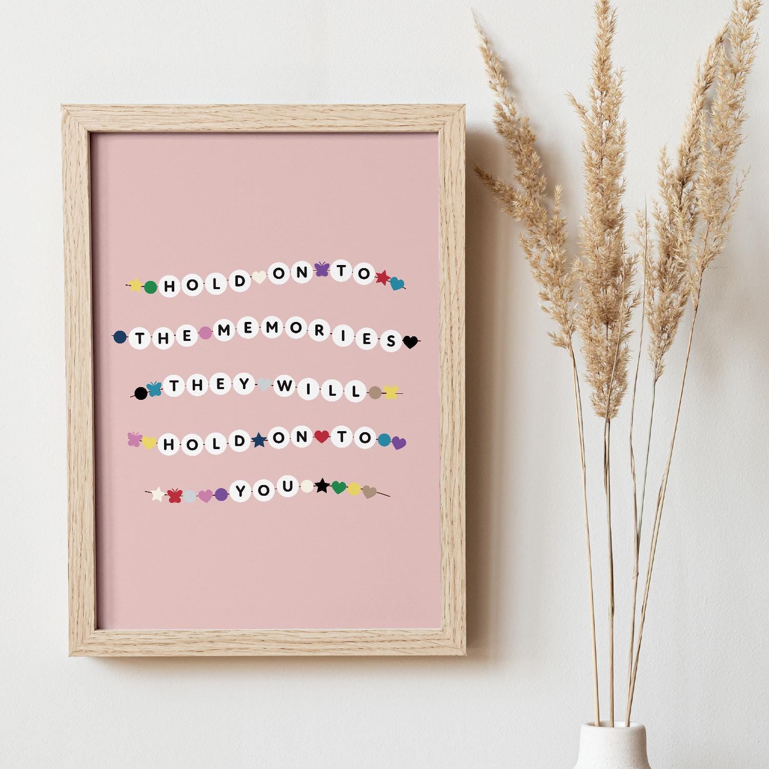 TSwift Digital Art | New Years Day Lyrics Friendship Bracelets | Download Wall Art Poster for T Swift Fans Teen Dorm Room Decoration
