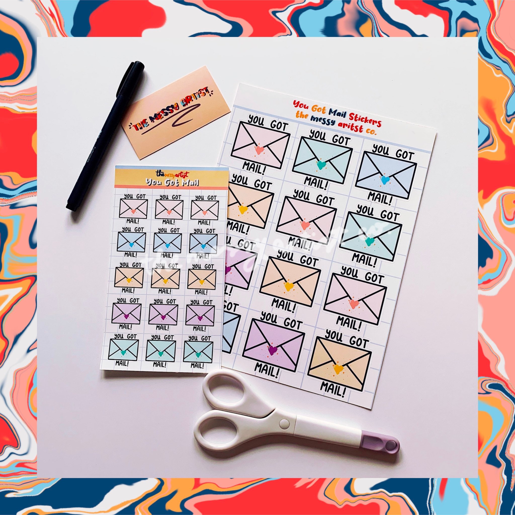 You've got mail: teal Sticker for Sale by jaylinnn