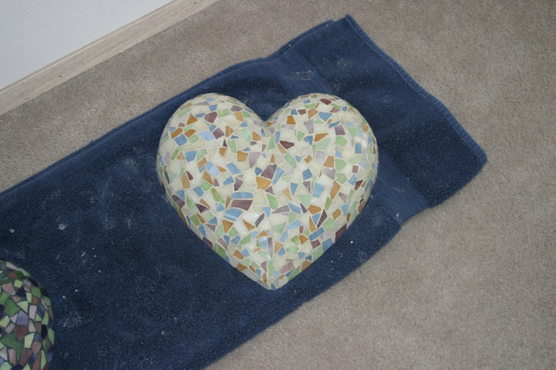 Dimensional Glass Mosaic Heart