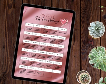 Calendário de amor próprio de 28 dias | DESAFIO DO AMOR PRÓPRIO