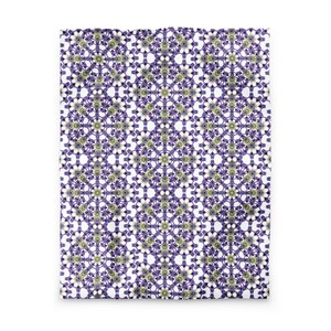 Duvet cover Purple Flower Mandala Iris Duvet Cover – Boho Botanical Bedding, Violet Nature-Inspired Quilt Cover, Spiritual Bedroom Decor