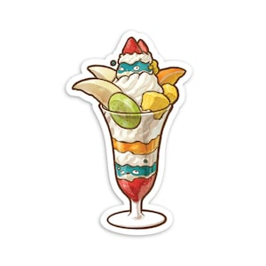 Fugucream Adesivo in vinile Parfait di frutta mista