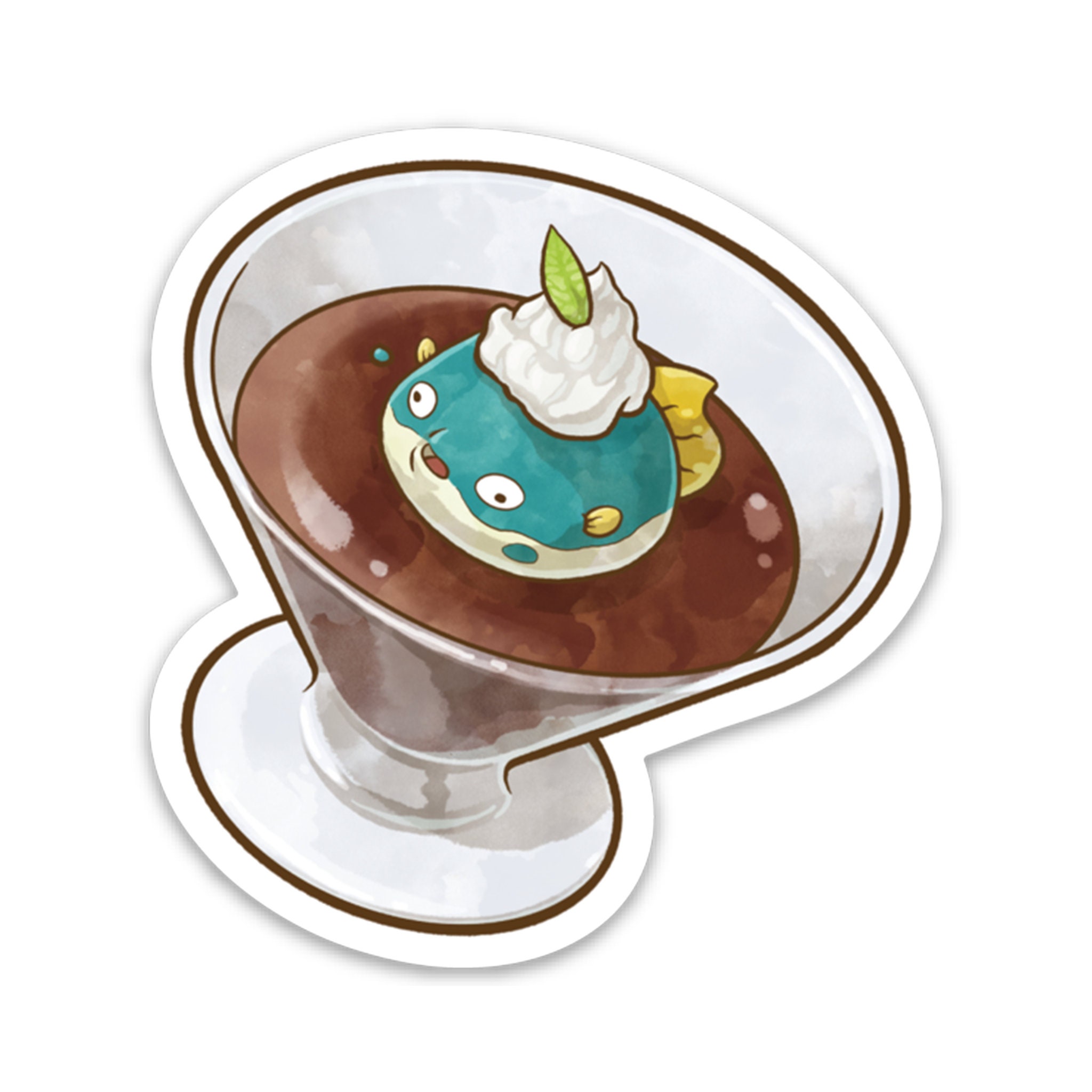 Fugucream Coffee Jelly Vinyl Sticker Etsy