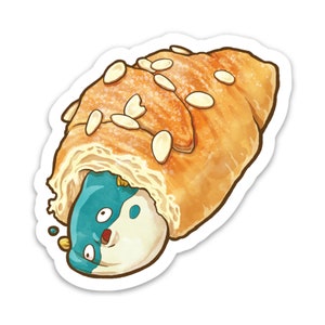 Autocollant en vinyle Fugucream Croissant