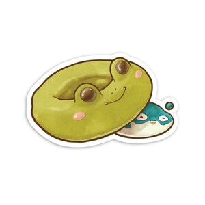 Autocollant en vinyle Fugucream Frog Donut