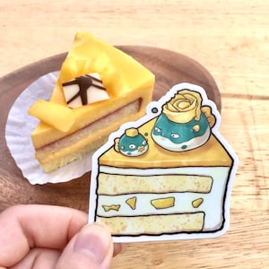 Fugucream Mango Mousse Cake Vinyl Sticker