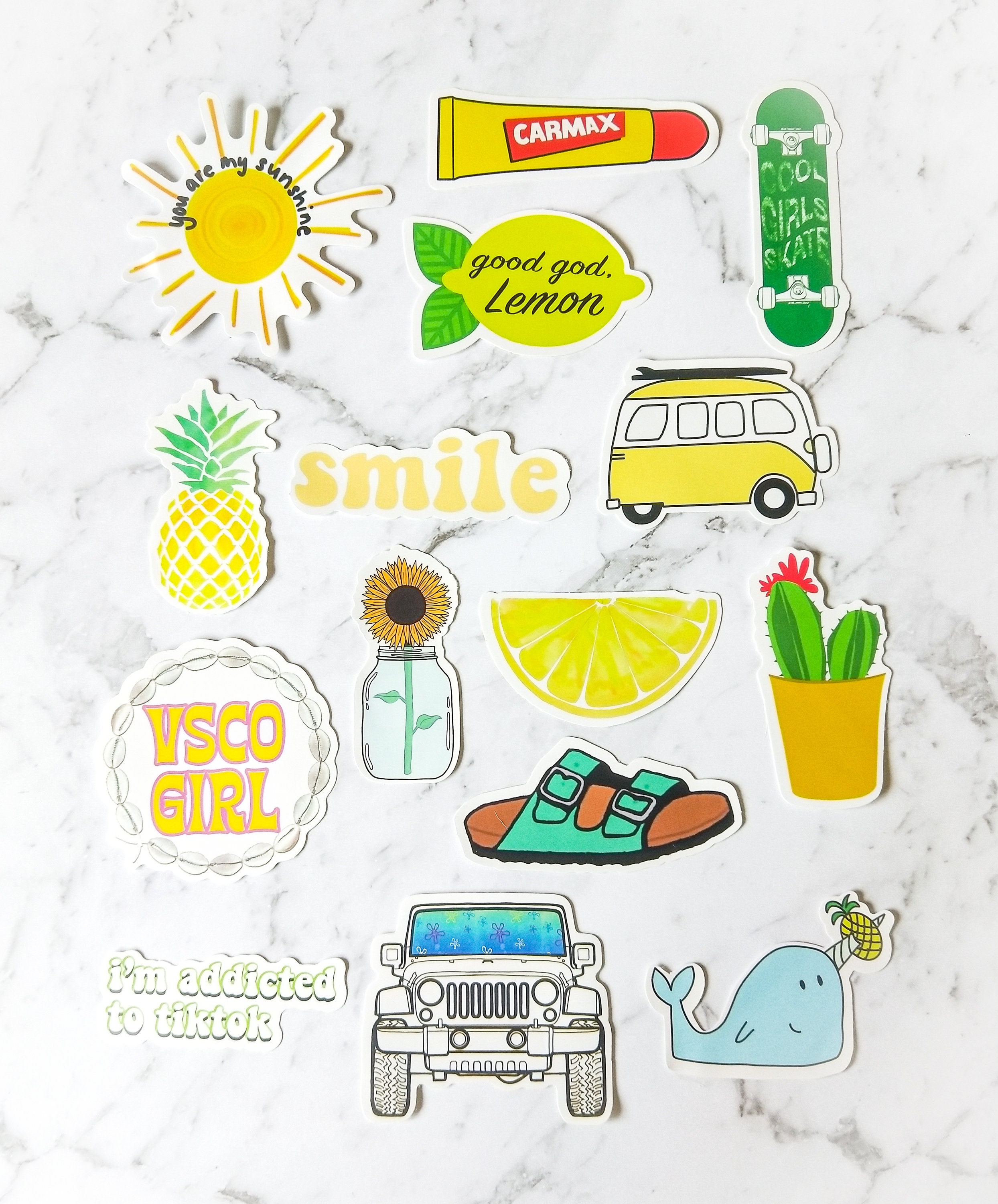 Yellow Adventure Stickers