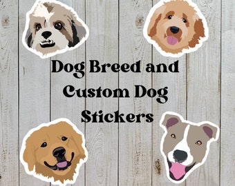 Personalized Dog Sticker | dog breed sticker | custom dog art | laptop stickers | waterproof sticker | dog sticker | custom dog art