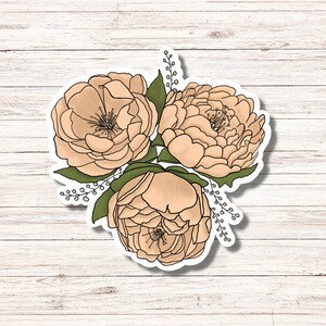 Pfingstrosen Aufkleber | Blumenaufkleber | Blumenaufkleber | wasserfester Aufkleber | Laptop Aufkleber | Stickerbogen | Planner Sticker | Gut
