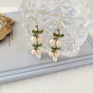 Lily of the Valley Earrings Flower Earrings Dangle Floral - Etsy