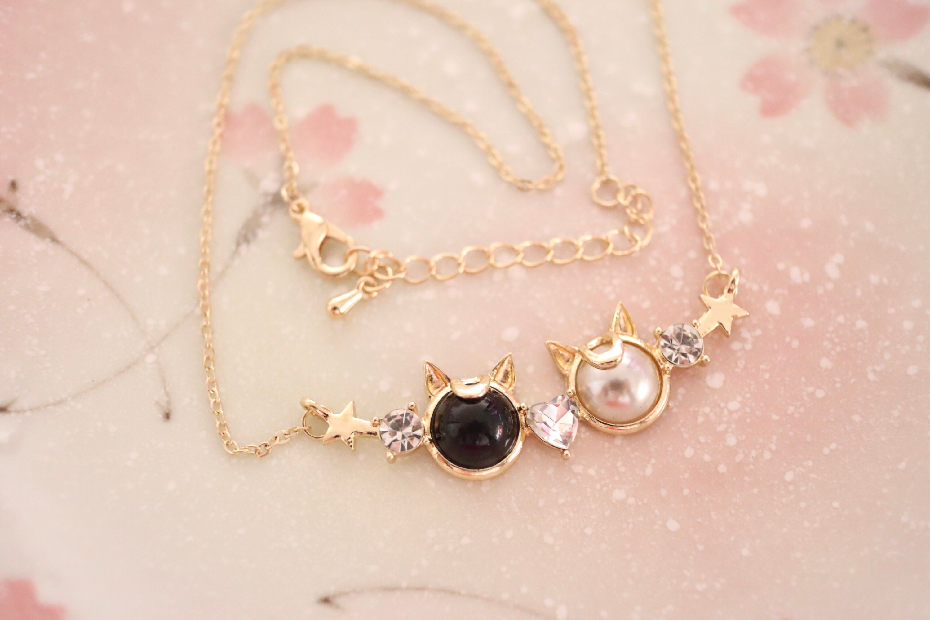 Sailor Moon Cat Necklace Luna and Artemis Pendant Japanese | Etsy