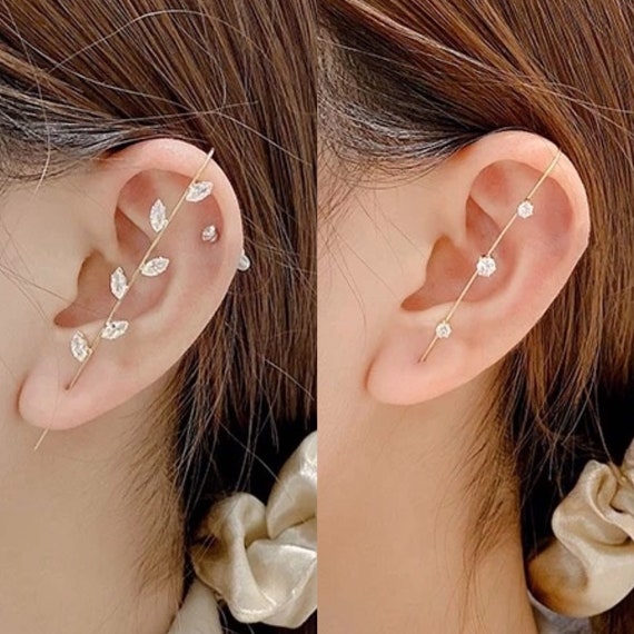 Long Arc Earrings Stick Earrings Arc Ear Threaders Earrings