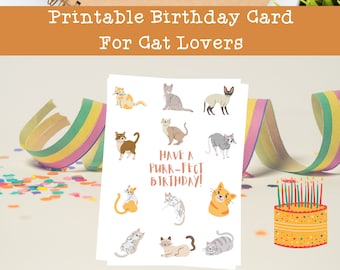 Biglietto di auguri per la mamma di un gatto: divertente regalo per gli amanti dei gattini (download digitale)