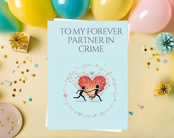 Tarjeta de cumpleaños divertida para cómplice (imprimible)