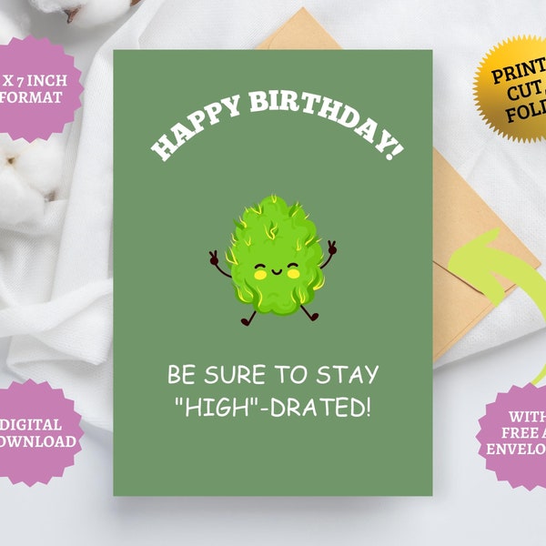 Weed Birthday Card (You'll Enjoy) - Etsy