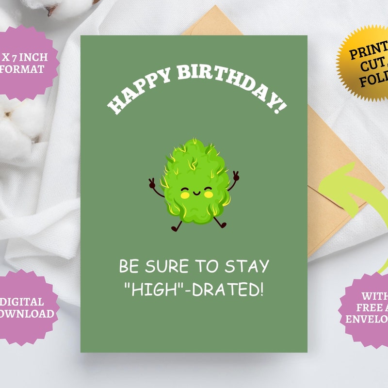 Weed Greeting Card - Etsy