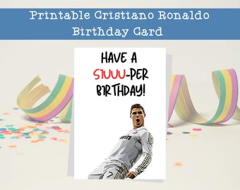 Cristiano Ronaldo Birthday Card: Soccer Fan Gift (Digital Download)