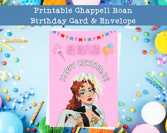 Tarjeta de cumpleaños imprimible de Chappell Roan / Nos vemos en el Club Pink Pony / Regalo para un fanático de la música pop