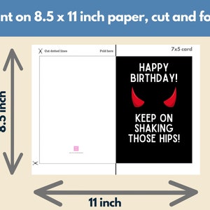 Devil Horns Birthday Card for Rock and Roll Dad ACDC Fan Heavy Metal ...