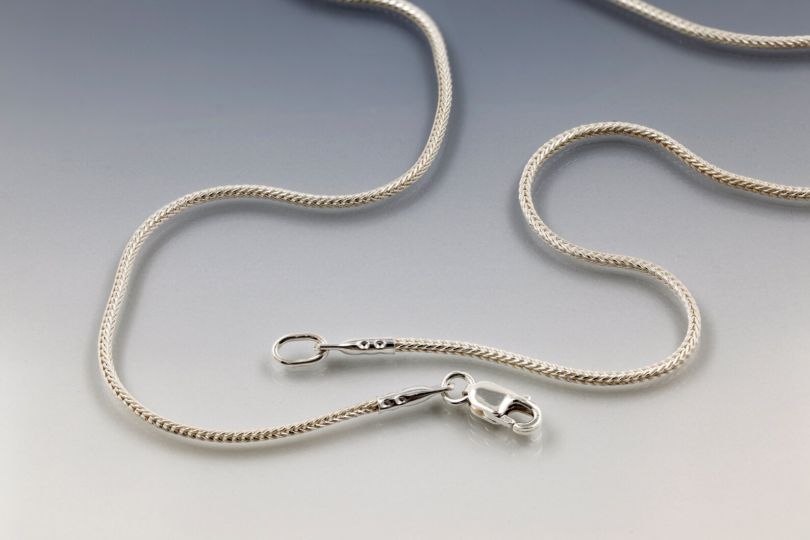 1.2mm Sterling Silver Foxtail chain Any Length 16 inch 18 Etsy