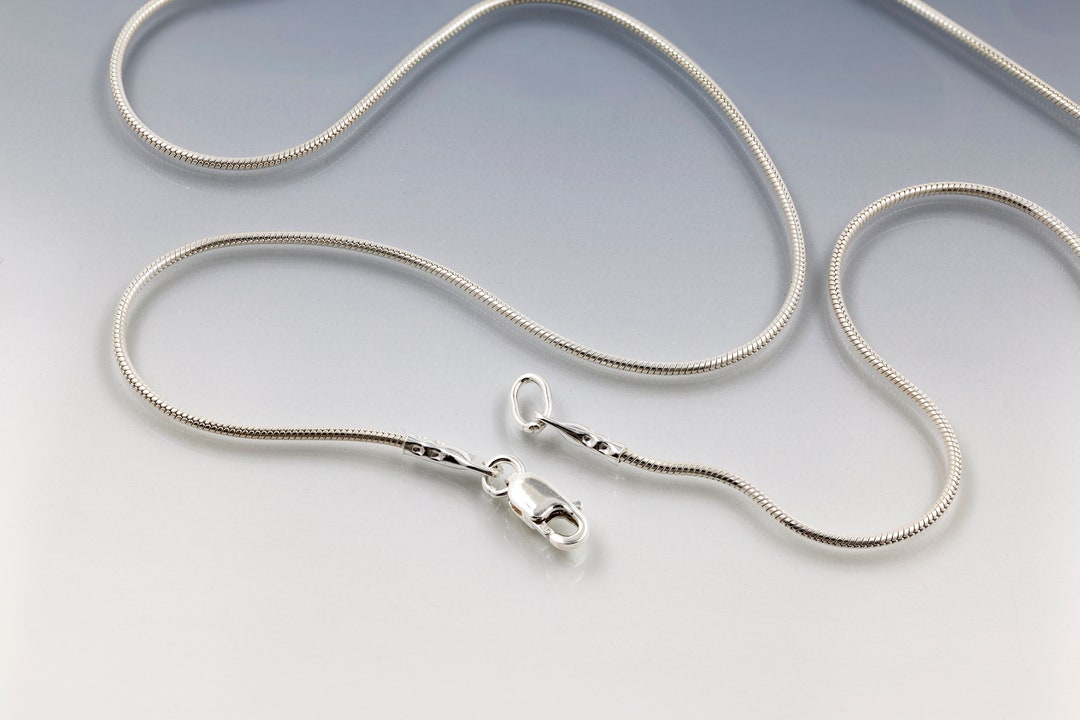 1.0mm Sterling Silver Seamed Snake Chain Any Length 16 Inch Etsy