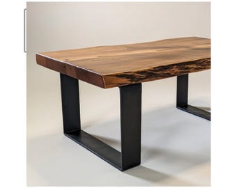 U-Shape Steel Table Legs (Pair) – Modern Industrial, Bench or Coffee Table: 400 sizes available.