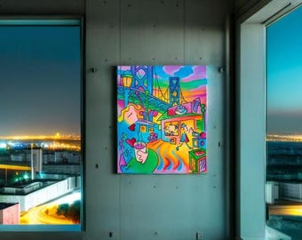 San Francisco California / Reds Java House / Wall Art / Giclee Print Ready to Hang