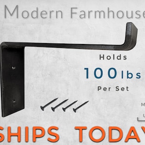 Custom Shelf Bracket with front Lip. Black metal shelf bracket.  Heavy Duty.  Floating Shelves.