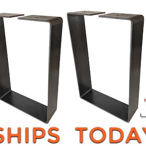 U-Shape Steel Bench Legs: Farmhouse Coffee Table Brackets (PAIR)