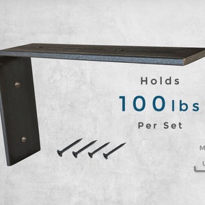 Heavy Duty Iron Shelf Brackets: Industrial Farmhouse Steel