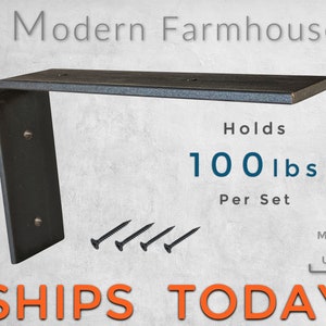 Super Fast Shipping on these Heavy Duty Shelf Brackets.  Metal, Floating Shelf Brackets.  Pantry, Kitchen Shelving. Very Strong.