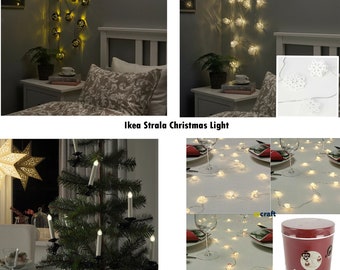 Ikea Strala Christmas Xmas star pendant light lampshades