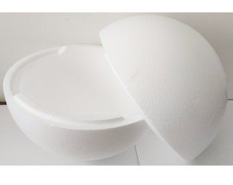 LARGE Polystyrene Balls HOLLOW in 2 halves - 15cm to 80cm Craft Props  Christmas