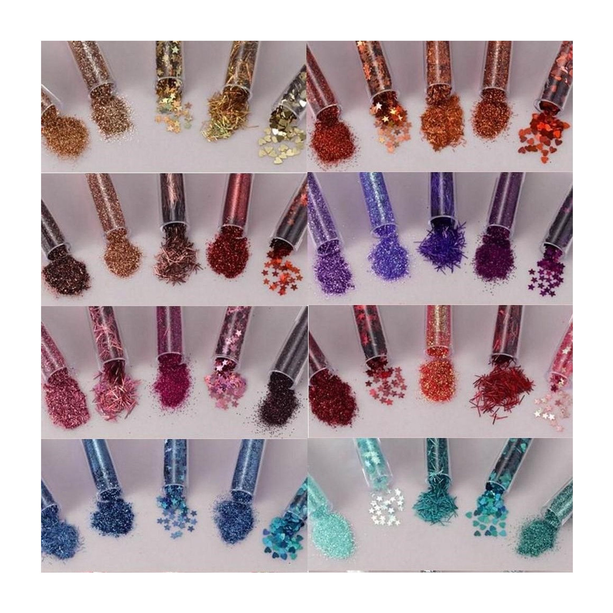 Glitters & Confetti Craft Tubes Set5 Botellas Etsy