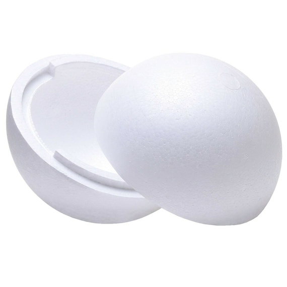 8 inch 4 pcs White Half Round Solid Foam Ball Project Wedding