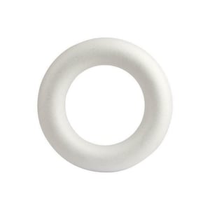 25cm Flat Backed Half Round Polystyrene Foam Ring - Pack 5