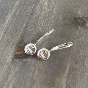 Sterling Silver Dragonfly Earrings: Minimalist Leverback Dangle