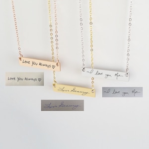 Custom Handwriting Necklace: Personalized Memorial Jewelry Gift