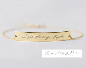 Actual Handwriting Bracelet Signature Bracelet Memorial Jewelry Sympathy Gift Memorial Keepsakes commemorative Gift Grandma Mom's Gift