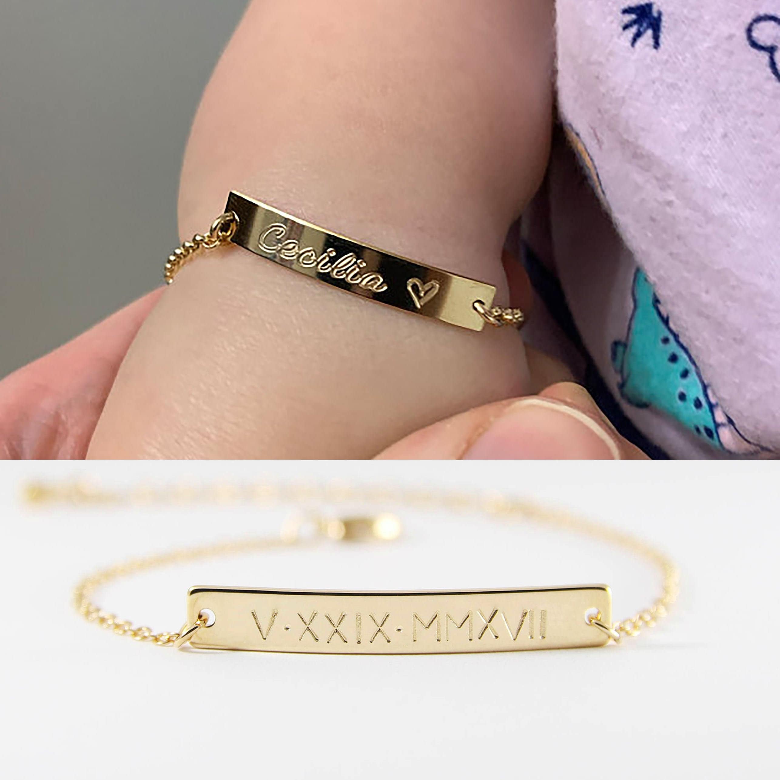 Infant Name Bracelet by Grow-With-Me® - BeadifulBABY