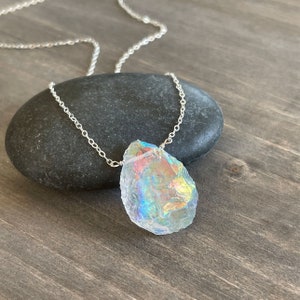 Angel Aura Quartz 
Crystal Necklace