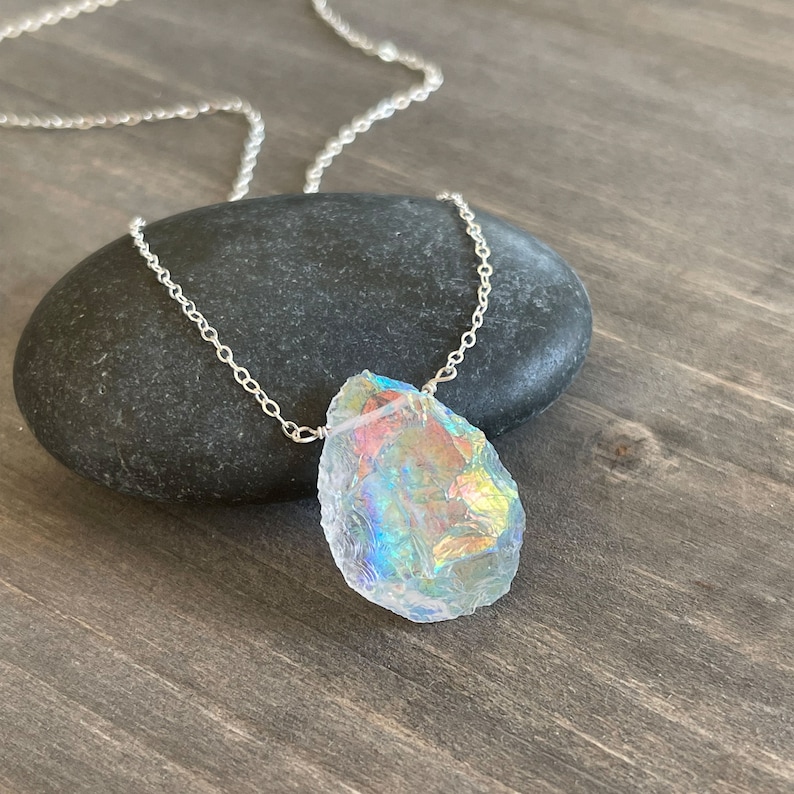 Angel Aura Quartz 
Crystal Necklace
