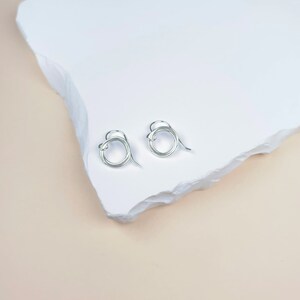 silver circle earrings